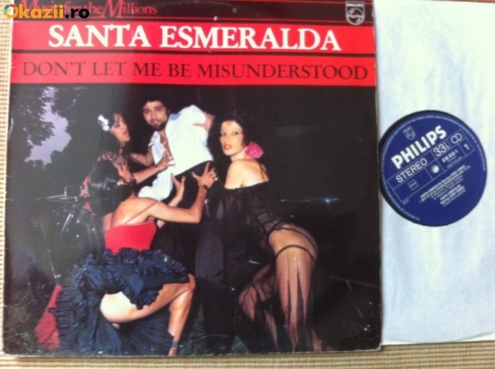Santa Esmeralda don&#039;t let me be misunderstood disc vinyl lp muzica disco pop vg+