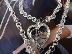LANT GUESS colier argint 925 marcat 45cm inima +cutie cadou (fara bratara) foto