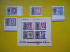 HOPCT UNGARIA 1971 CENTENARUL MARCII POSTALE - 4 VAL SI 1 COLITA --MNH 373 foto