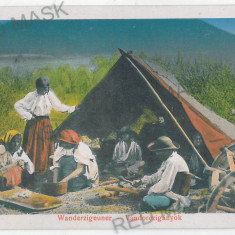 2226 - SIBIU, Ethnic, Gypsy tent, Romania - old postcard - unused - 1917