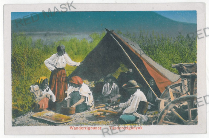 2226 - SIBIU, Ethnic, Gypsy tent, Romania - old postcard - unused - 1917