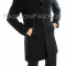 Palton tip ZARA negru - palton barbati - palton slim fit - cod 5749