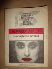 Cunoasterea omului an 1991/212pagini- Alfred Adler foto