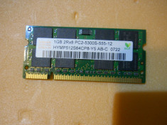 M-60.LOT 10 BUCATI Memorie Laptop Hynix Sodimm DDR2 1 GB 666 Mhz PC2-5300 foto