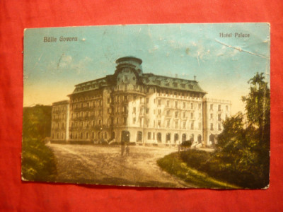 Ilustrata Govora - Hotel Palace ,interbelica , color ,Libr.Anastasiu si Petrescu foto