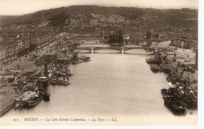 CORABII, NAVE, VAPOARE,NAVIGATIE,TEMATICA MARINA,ROUEN,PORTUL C.P. NECIRCULATA