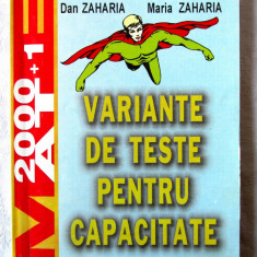 MATE 2000+1 - "VARIANTE DE TESTE PENTRU CAPACITATE", A. Negrila s.a., 2001