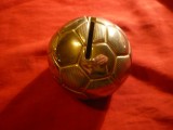 Pusculita - Minge de Fotbal , metal argintat , d= 7 cm