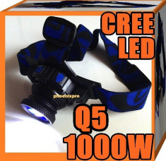 LANTERNA FRONTALA CREE LED Q5 1000W foto