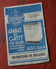 Instructiuni de utilizare Aparat de gatit cu gaze AGG 304 - Int. 1 Septembrie !! foto