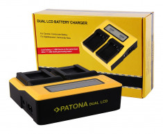 PATONA | Incarcator DUAL LCD pt Canon LP-E6 LPE6 LP E6 LP-E6N foto