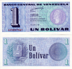 VENEZUELA 1 bolivar 1989 UNC!!! foto