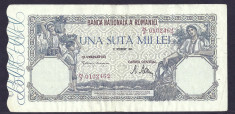 ROMANIA 100000 100.000 LEI 21 OCTOMBRIE 1946 [6] VF+ foto