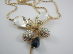 Colier pandantiv Butterfly cristale Swarovski foto