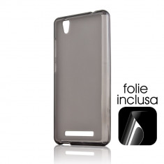 Husa Allview X2 Soul Lite Lemontti Silicon Negru (folie inclusa) foto