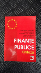 FINANTE PUBLICE SINTEZE -GRIGORIE ,GORAN,PATROI foto