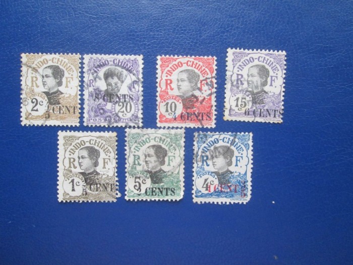 TIMBRE INDOCHINA CU DUBLU TIPAR