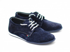 Pantofi bleumarin barbati sport - casual din piele naturala mas. 42, 43 - Lichidare de stoc! foto