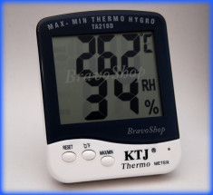 Higrometru cu termometru de interior cu display LCD / Aparat de masurat umiditatea si temperatura foto