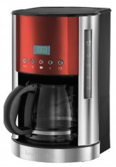 Cafetiera Russell Hobbs Jewels Ruby Red cu design rosu metalizat lacuit si afisaj LCD; capacitate rezervor apa: 1.8l/12 cesti; 1000 W foto