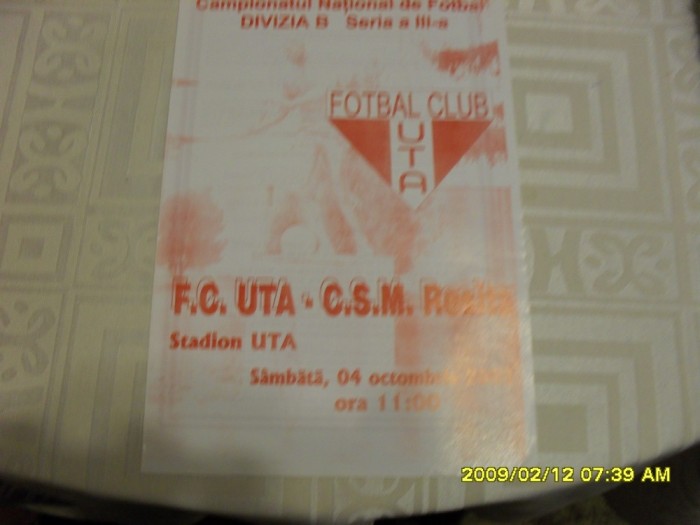 program UTA - C.S.M. Resita