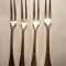 Set 4 Mini-Furculite argint 800 ,marcat ,-pt. Aperitive , L= 12 cm