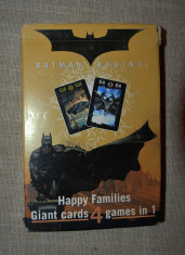 Joc de carti Happy Families, Batman Begins, 4 in 1, complet, cu instructiuni foto