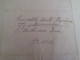 Cumpara ieftin SCRISOARE ADRESATA Dl VLADIMIR GHICA 1863 AUG 30., Romania pana la 1900, Documente