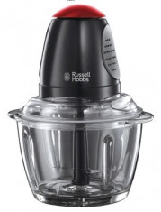 Mini tocator gama Desire Russell Hobbs capacitate vas 1 litru din care capacitate alimente 500 ml, vas de sticla 380 W foto