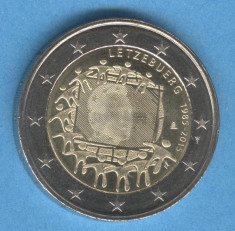 LUXEMBURG 2 euro comemorativa 2015 - drapel European, UNC foto