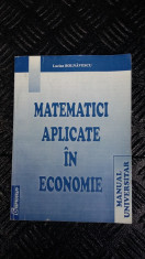 MATEMATICI APLICATE IN ECONOMIE foto