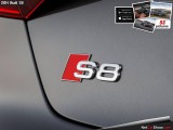 Emblema Logo AUDI S8 metal argintiu silver sau negru + adeziv 3m