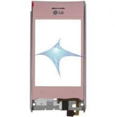 Geam+TouchScreen LG GT540 (+Rama Fata) Roz Original