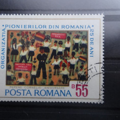 LP844-25 ani-Organizatia pionierilor din Romania-Serie completa stampilata 1974