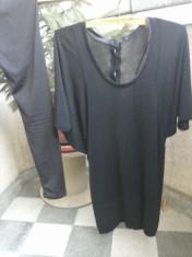 Bluza lunga neagra+colanti mas.L foto