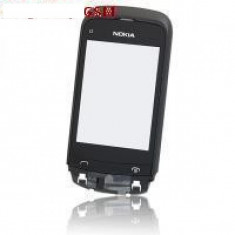Geam+Touchscreen Nokia C2-02 (+Rama Fata) Negru Original foto