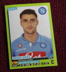 cartonas / Sticker fotbal - David Lopez / Napoli - Calciatori 2014-2015 foto