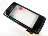 Geam + touchscreen Nokia 500 (+Rama Fata) Negru Original