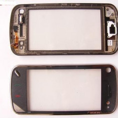 Geam+Touchscreen Nokia N97 (+Rama Fata) Negru Original