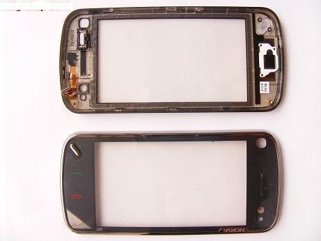 Geam+Touchscreen Nokia N97 (+Rama Fata) Negru Original