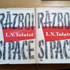 RAZBOI SI PACE - 2 Vol. - L. N. Tolstoi - Cartea Rusa, 1959, 583 + 612 p.