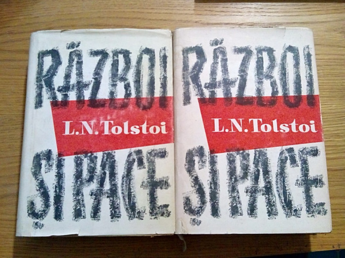 RAZBOI SI PACE - 2 Vol. - L. N. Tolstoi - Cartea Rusa, 1959, 583 + 612 p.