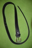 Curea piele neagra, pt barbati, 125cm, piele veritabila, catarama metal, Negru