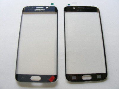 Carcasa (Sticla) Geam Samsung G925 Galasxy S6 Edge Blue Original foto