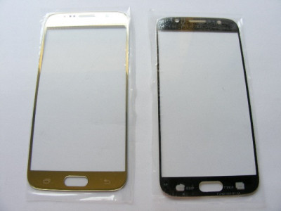 Carcasa (Sticla) Geam Samsung G920 Galaxy S6 Gold Orig China foto