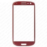 Carcasa (Sticla) Geam Samsung i9300 Galaxy S3 Red Orig China