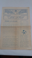 PROGRAM FOTBAL PETROLUL PLOIESTI-JIUL PETROSANI 1987 foto