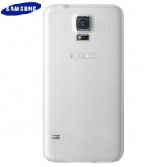 Capac spate baterie samsung galaxy S5 ORIGINAL White Alb + folie de sticla foto