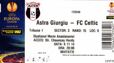 Bilet meci fotbal ASTRA GIURGIU - CELTIC GLASGOW 06.11.2014 foto