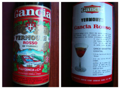 VERMOUTH - VERMUT-GANCIA ROSSO, ANII 60-70 PENTRU COLECTIE (1 LITRU) foto